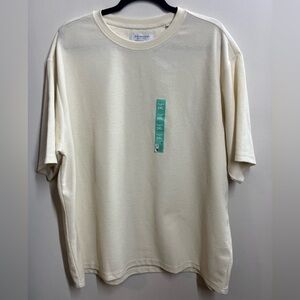 Primark Men’s Short Sleeve Crew T-Shirt in Ivory Cream